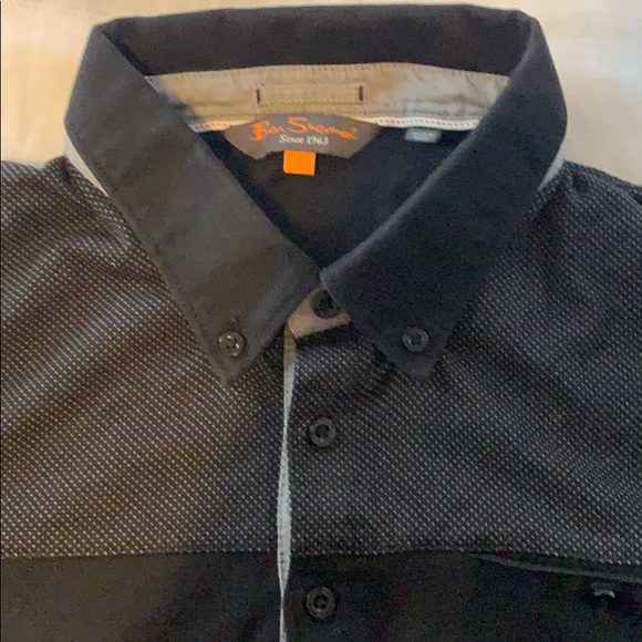 Ben Sherman Other - Ben Sherman Jacquard Jersey Polo Shirt gray black